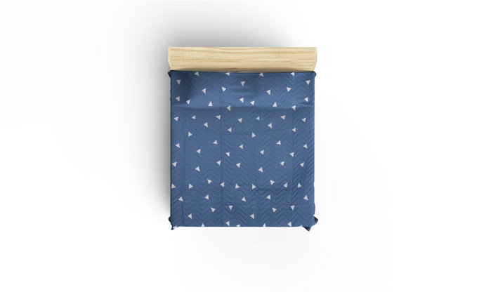 L'essentiel linge de maison Juego de colcha Üçgen - Blue L'essentiel linge de maison Juego de colcha Üçgen - Blue